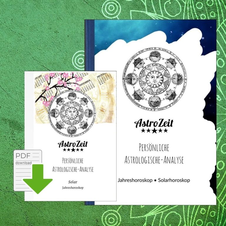 Ein Kalenderblatt mit einer roten Rose und dem Text "Jahreshoroskop".